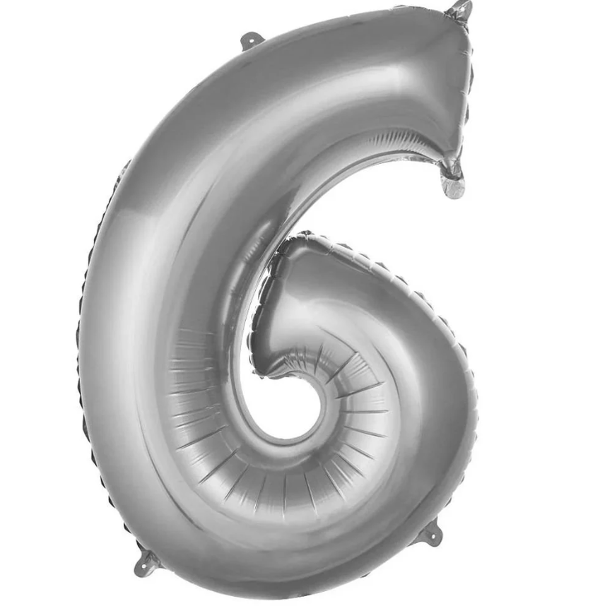 Folyo Balon Gümüş 6 40 İnç 100 Cm